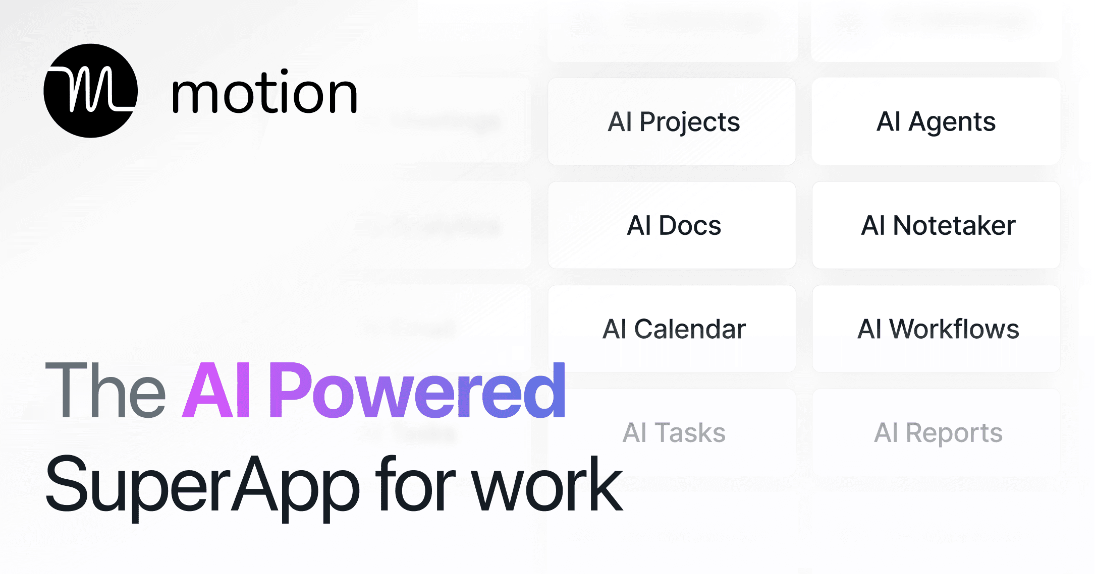 Motion Tasks and Scheduling